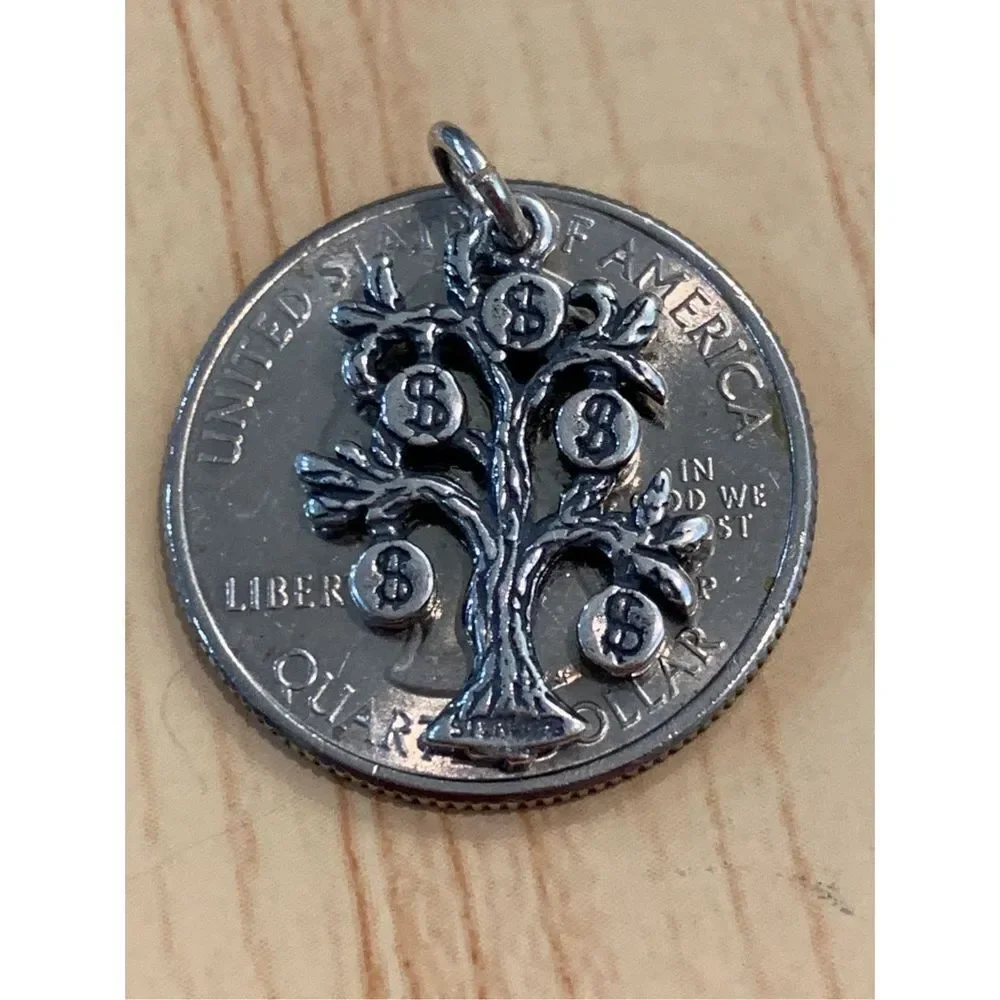 Money Tree Sterling Silver Jewelry Charm
